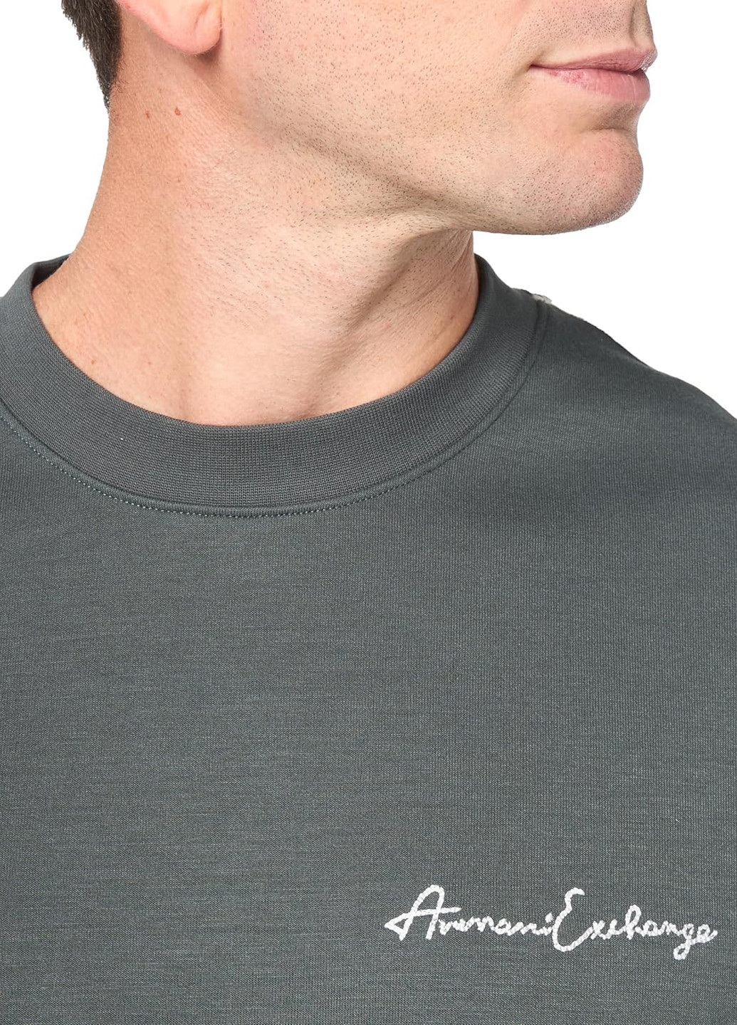 Темно-сірий світшот Armani Exchange логотип вишивка (304767377)
