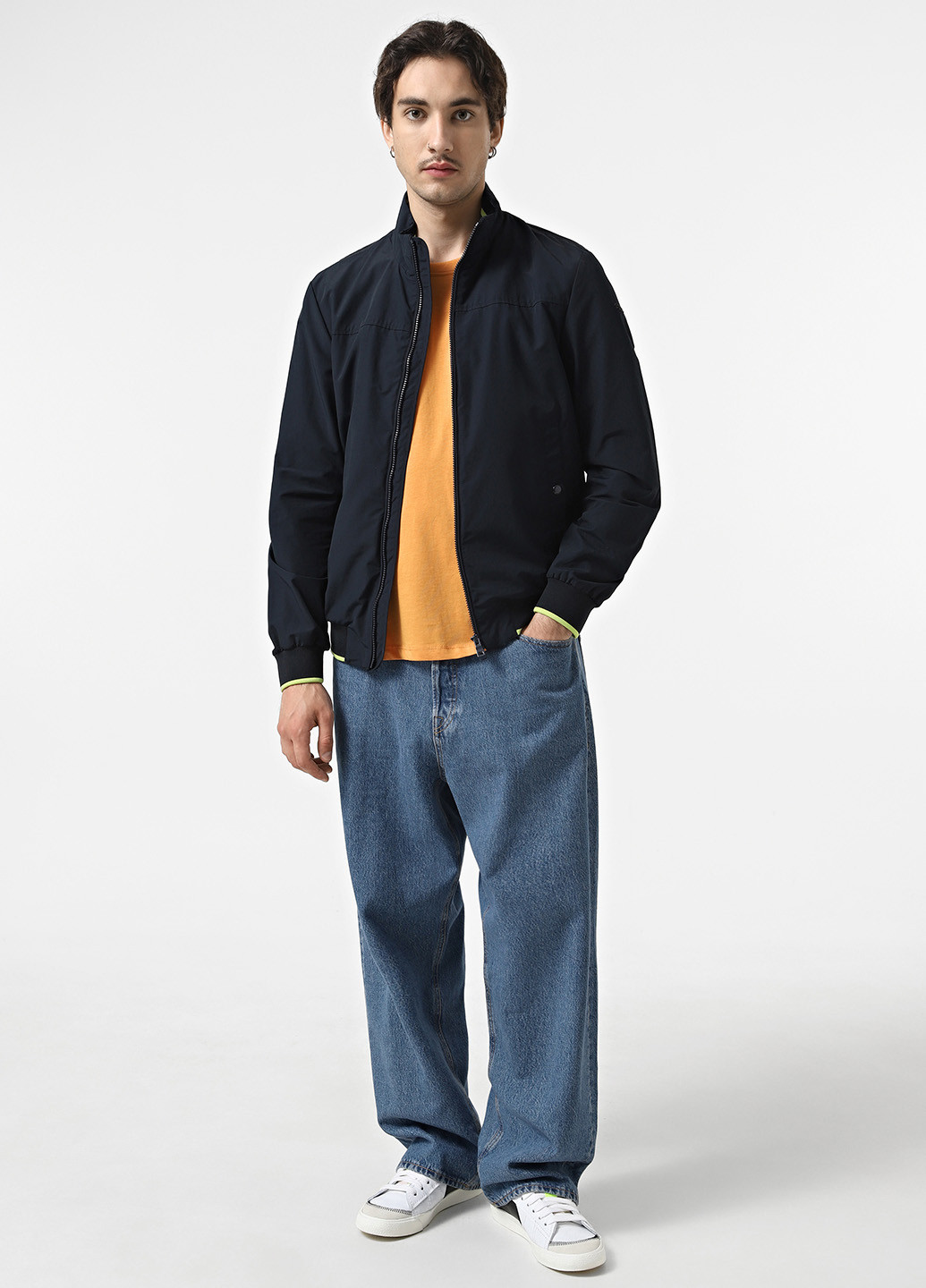 Темно-синяя демисезонная куртка Geox