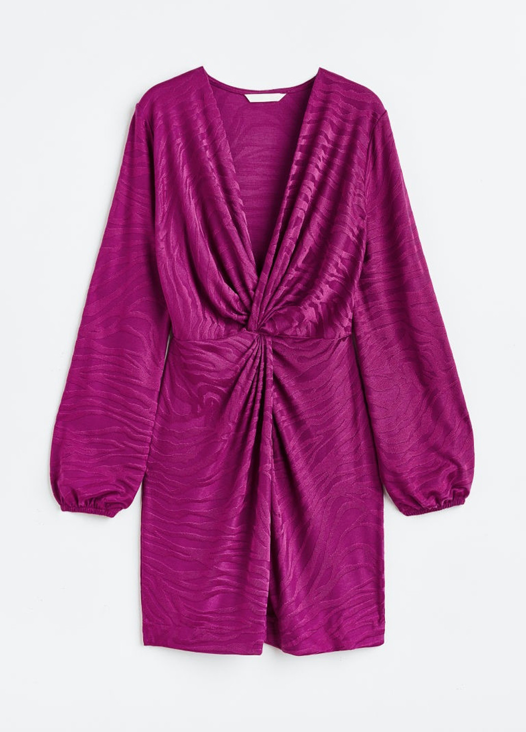 Фуксиновое (цвета Фуксия) праздничный платье H&M с животным (анималистичным) принтом