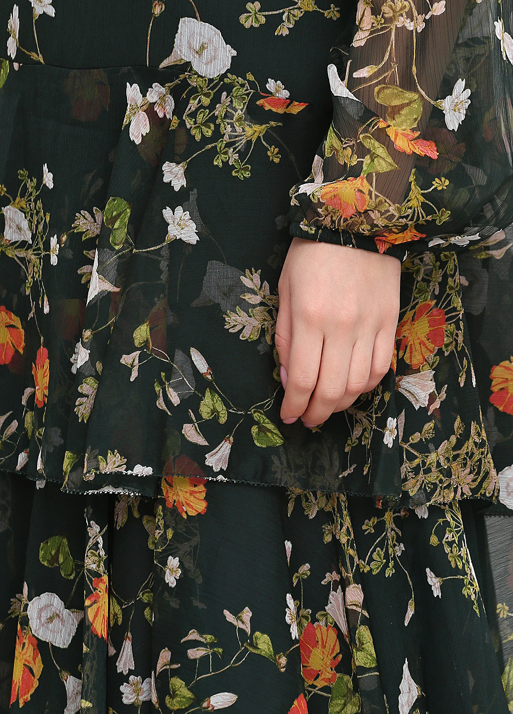 Зеленое кэжуал платье клеш Lauren by Ralph Lauren