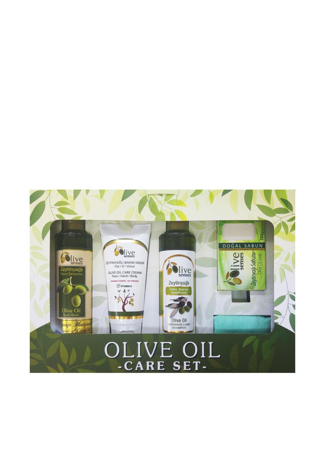 Набор Olive senses для тела (шампунь, гель для душа, крем, мыло, перчатка) Selesta (51166155)