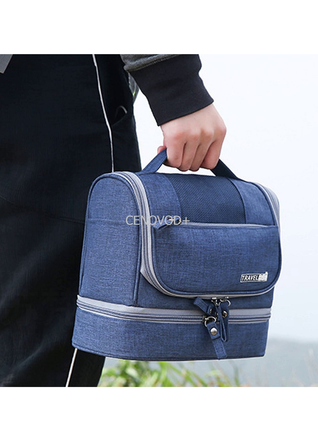 Складной дорожный органайзер для косметики и средств личной гигиены компактная сумка косметичка (5092315) Синий Unbranded (253596871)