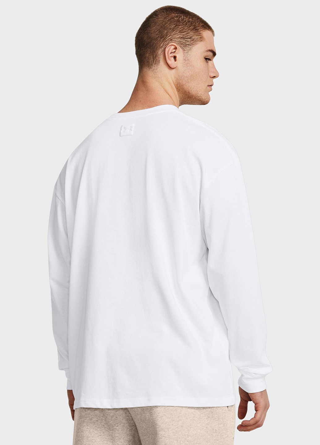 Білий світшот Under Armour однотонний аплікація (328001318)