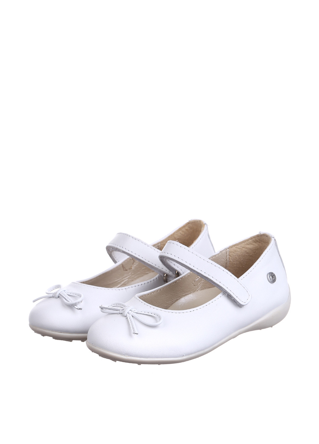 Белые туфли на низком каблуке Naturino