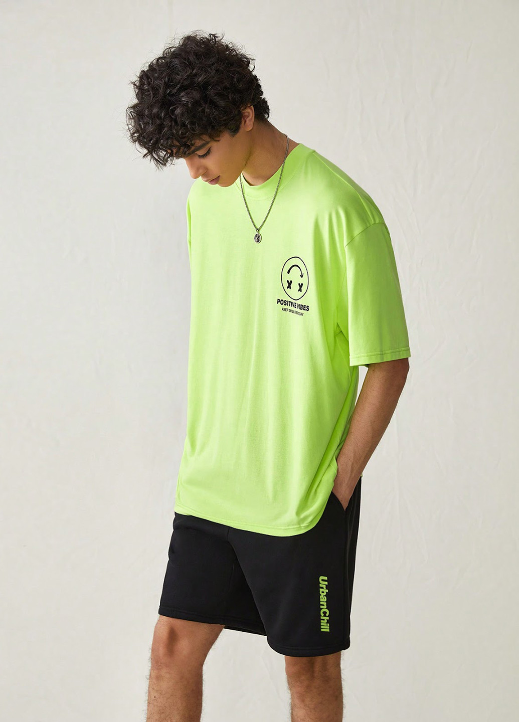 Лайм літній комплект (футболка, шорти) SHEIN