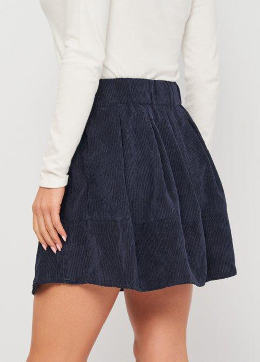 Темно-синяя однотонная спідниця,синій, Minimum