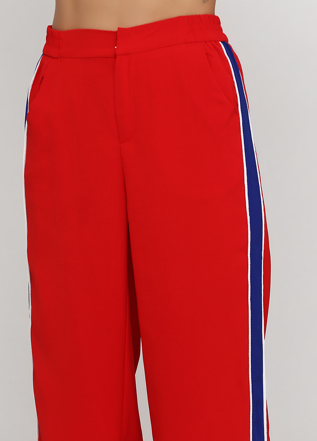 Красные кэжуал летние классические брюки Showny