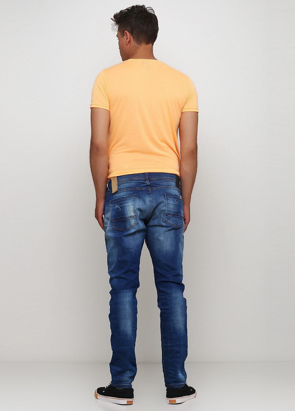 Синие демисезонные прямые джинсы Piazza Italia