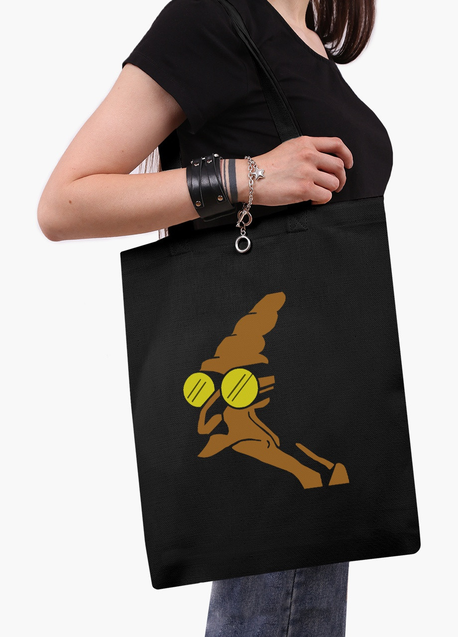 Еко сумка шоппер черная Профессор Фарнсворт Футурама (Farnsworth Futurama) на молнии (9227-1996-BKZ) MobiPrint (236265323)