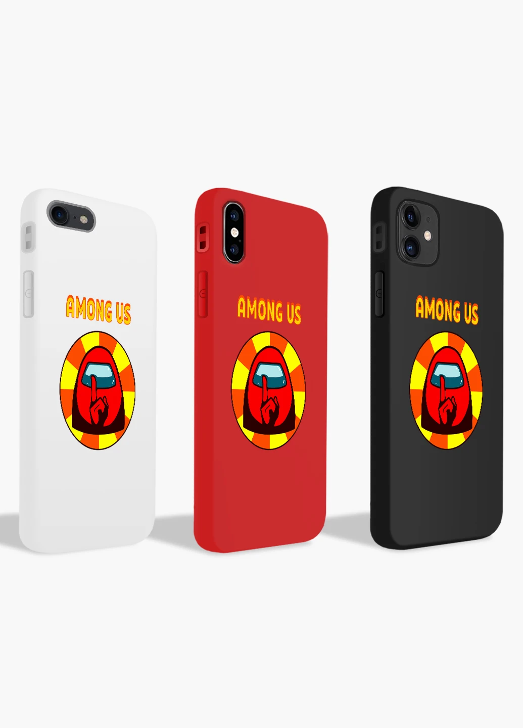 Чехол силиконовый Apple Iphone X Амонг Ас Красный (Among Us Red) (6129-2412) MobiPrint (219566235)