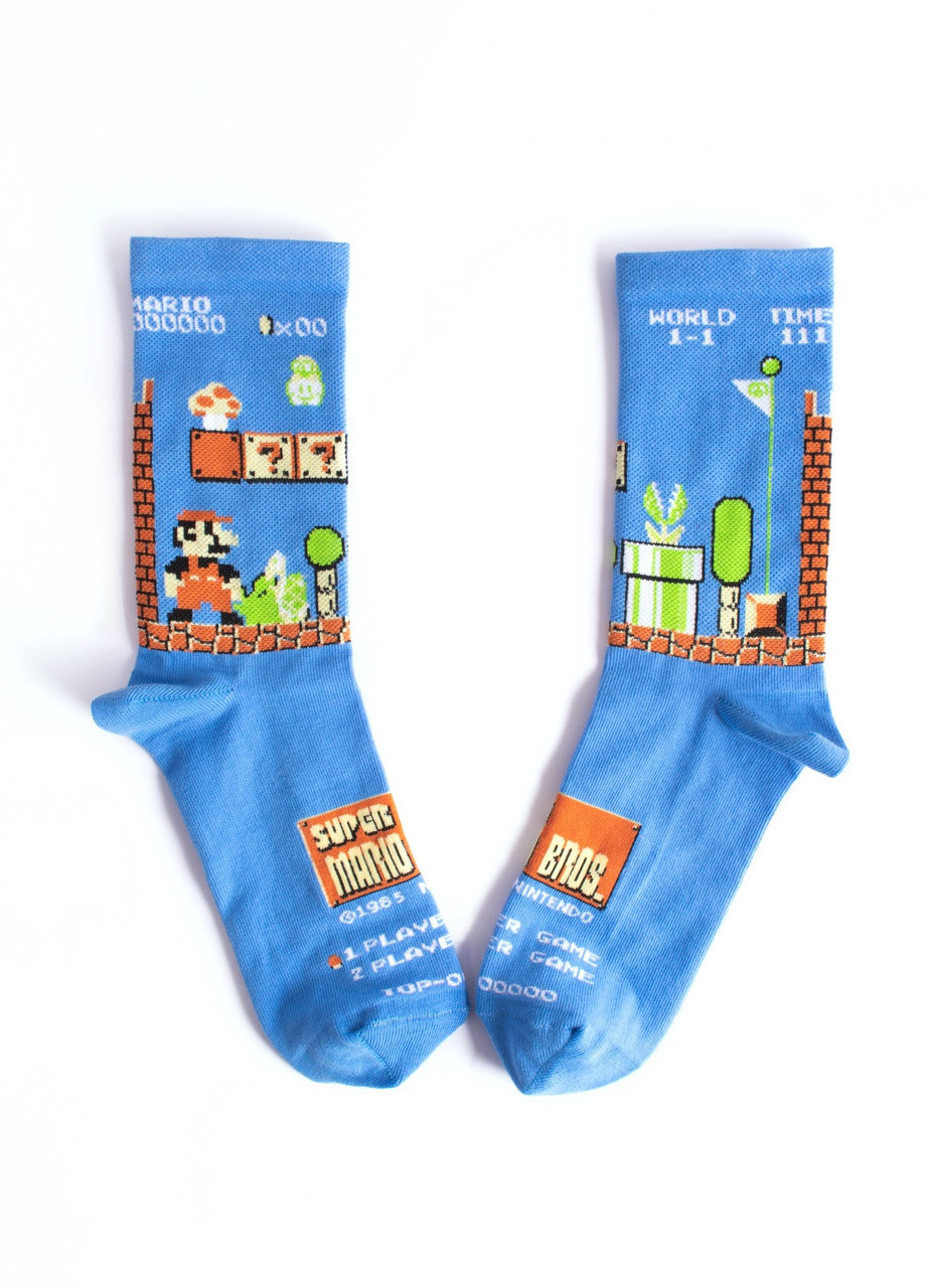 Носки из высококачественного хлопка с оригинальным принтом "Mario" Maybel (250424368)