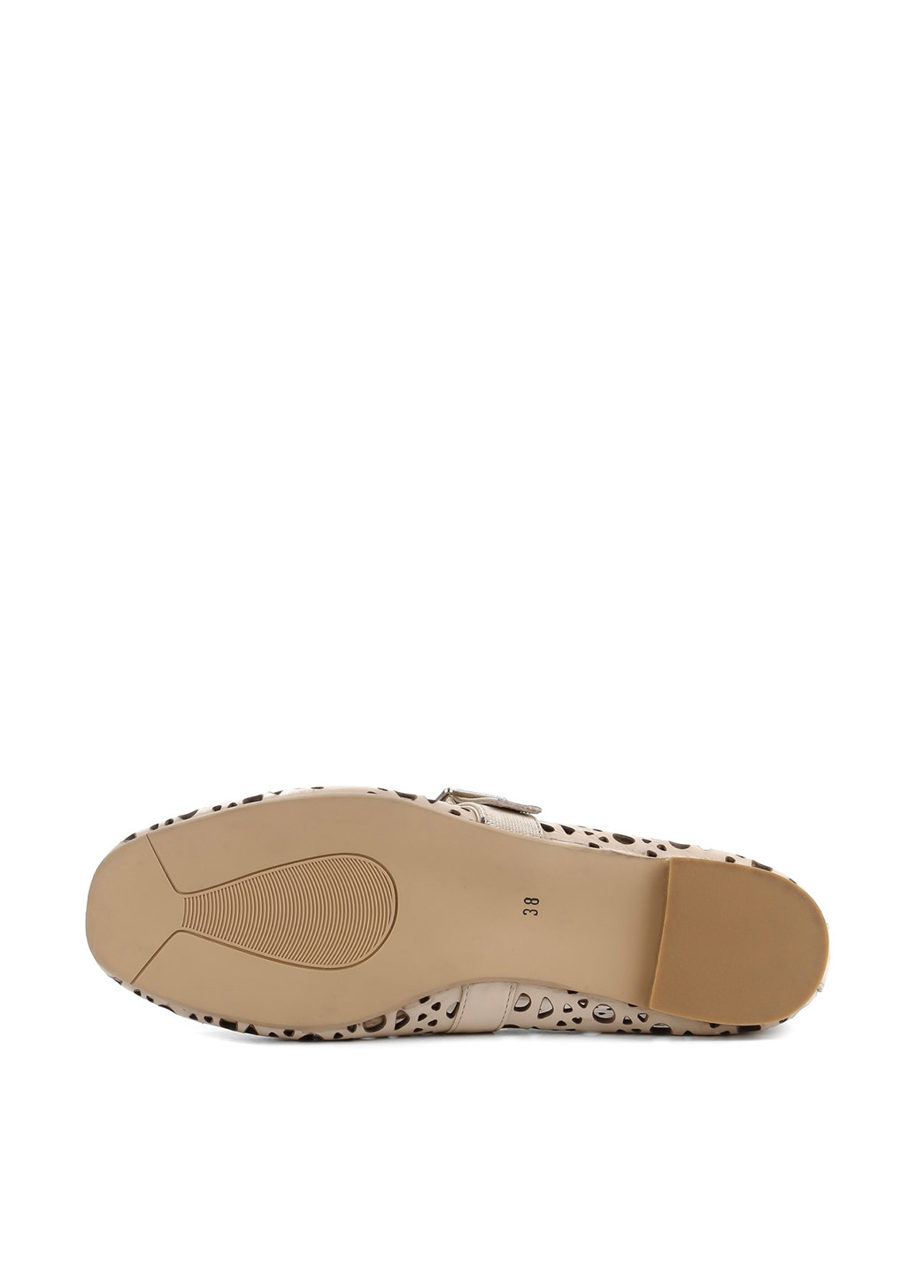 Женские балетки Le'BERDES | бежевые однотонные без декора натуральная кожа (360795552)