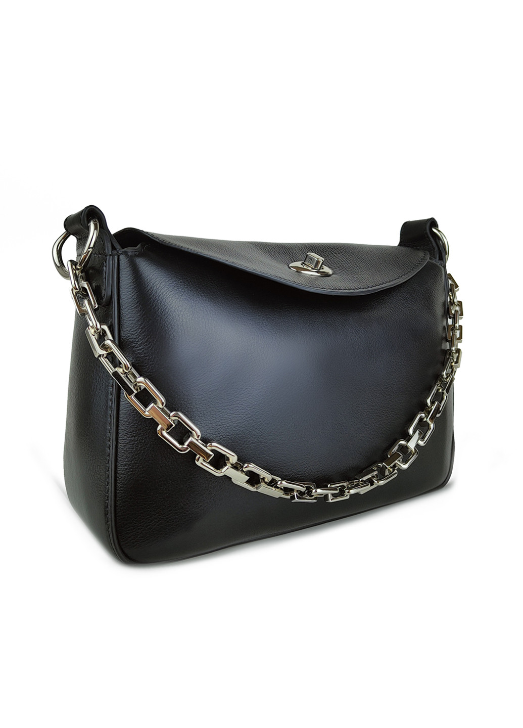 Маленька жіноча сумка шкіряна чорна Fashion (251853914)