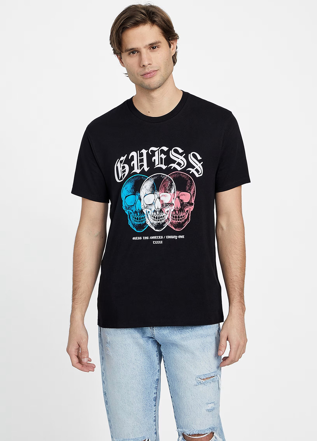 Черная футболка Guess