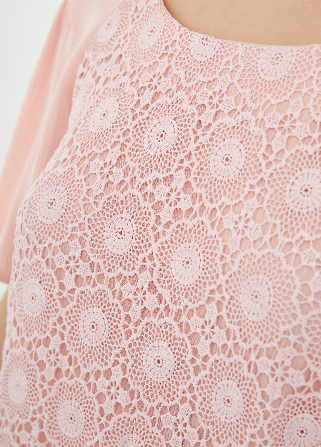 Розовое кэжуал платье а-силуэт Luzana однотонное