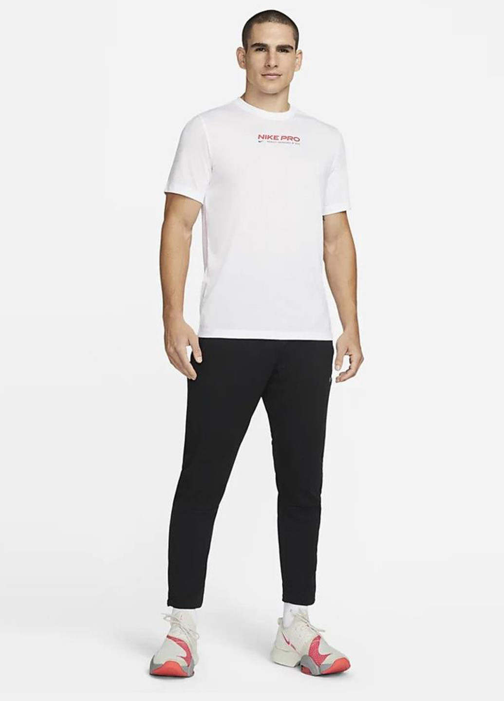 Біла футболка dm5677-100 Nike Pro Dri-FIT Men's Training T-Shirt