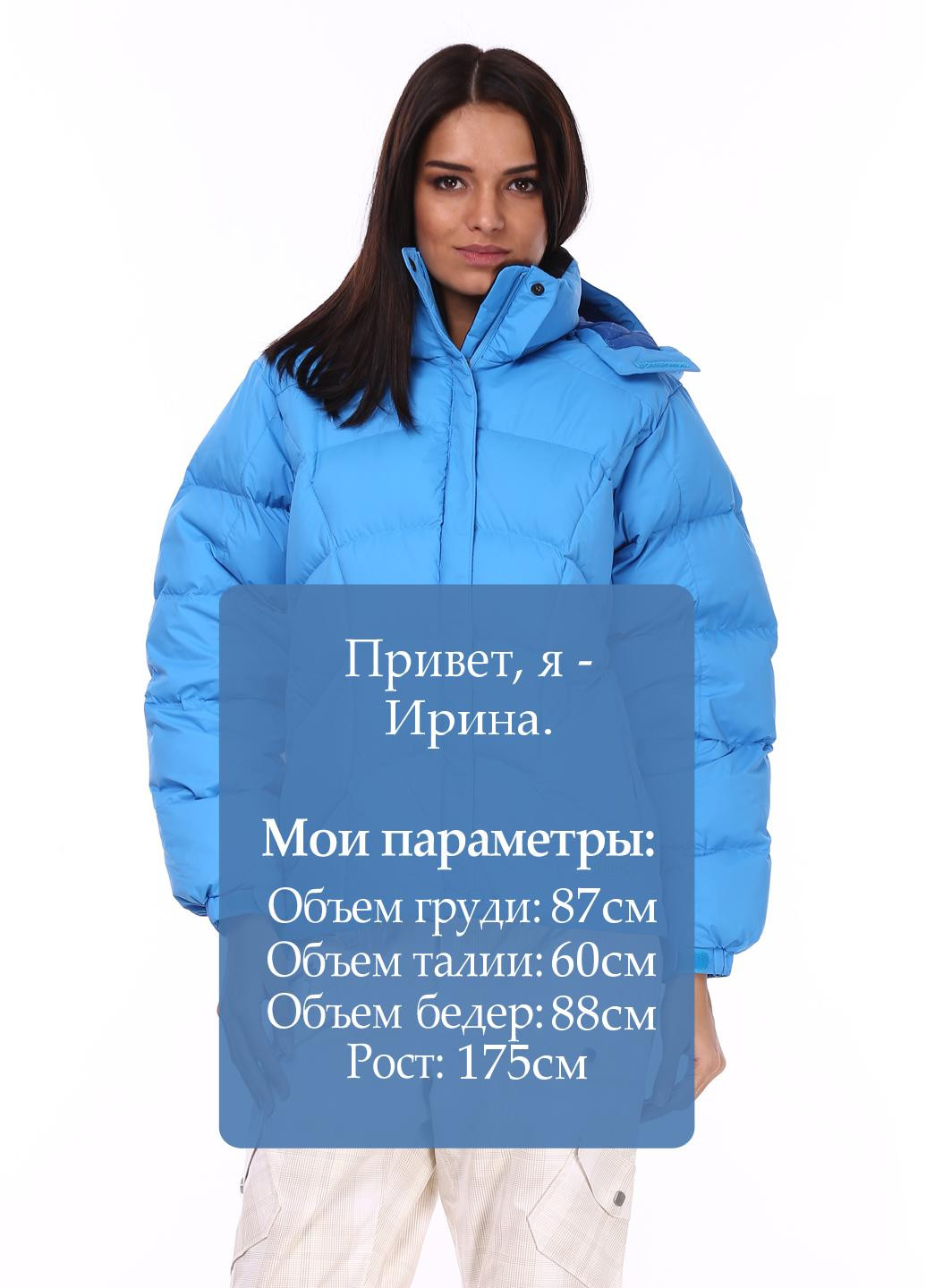 Блакитна зимня куртка Marmot