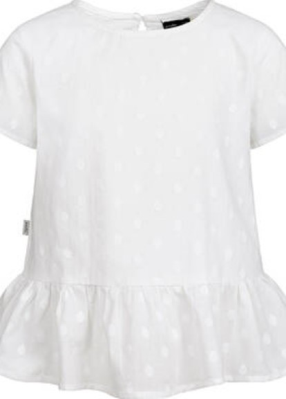 Белая в горошек блузка Endo летняя