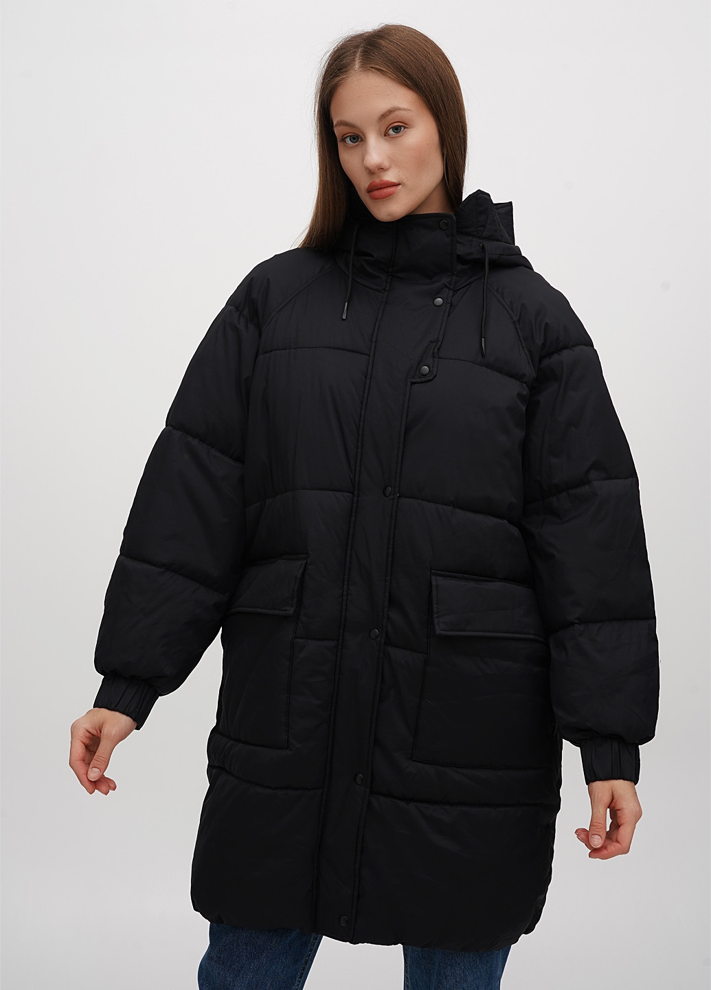 Чорна демісезонна куртка H&M