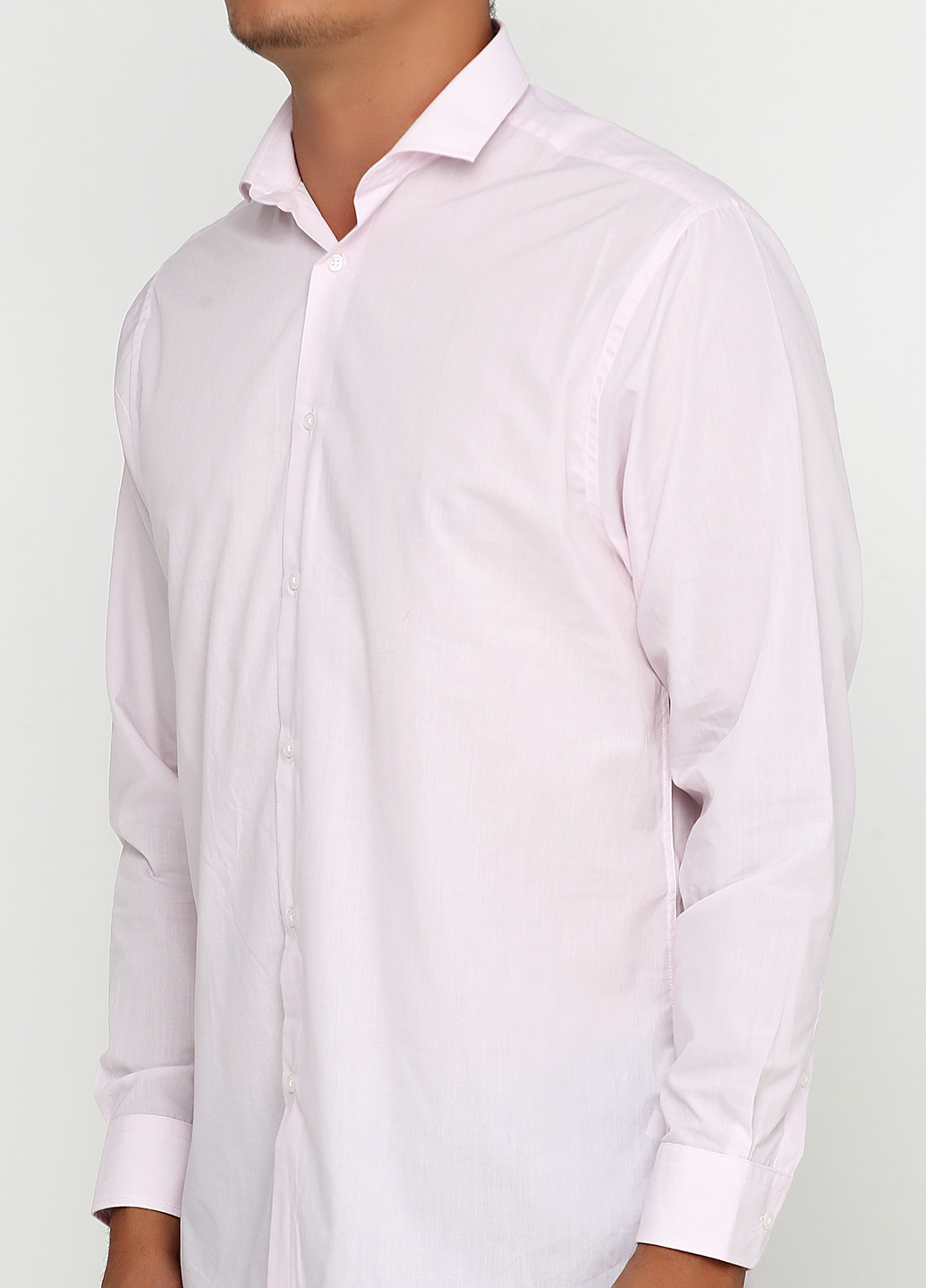 Розовая классическая рубашка однотонная Cedarwood State с длинным рукавом