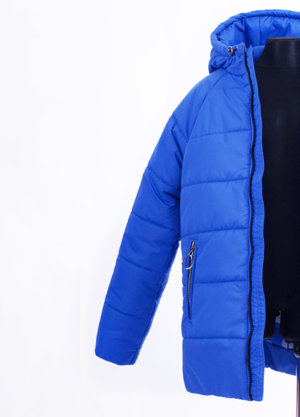 Синя зимня зимова подовжена куртка k35 Luxik удлиненная куртка