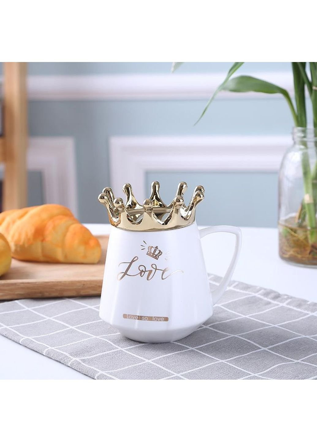 Кружка с крышкой Love 6820 350 мл No Brand (253669016)