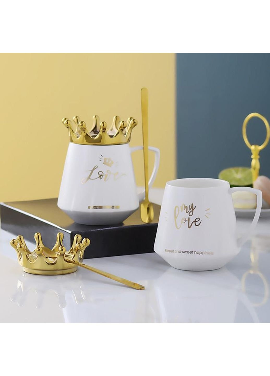 Кружка с крышкой Love 6820 350 мл No Brand (253669016)