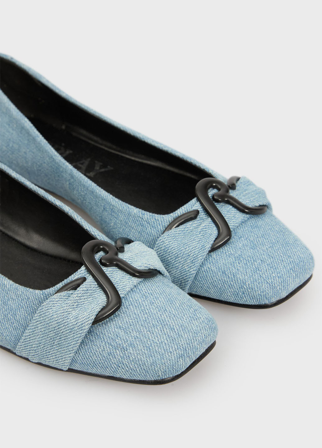 Жіночі балетки Replay | блакитні однотонні логотип текстиль (347246634)