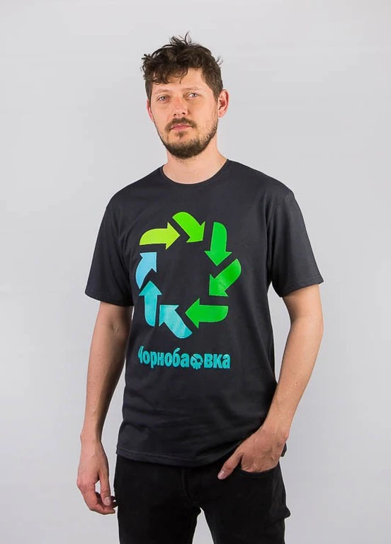 Черная футболка с коротким рукавом No Brand