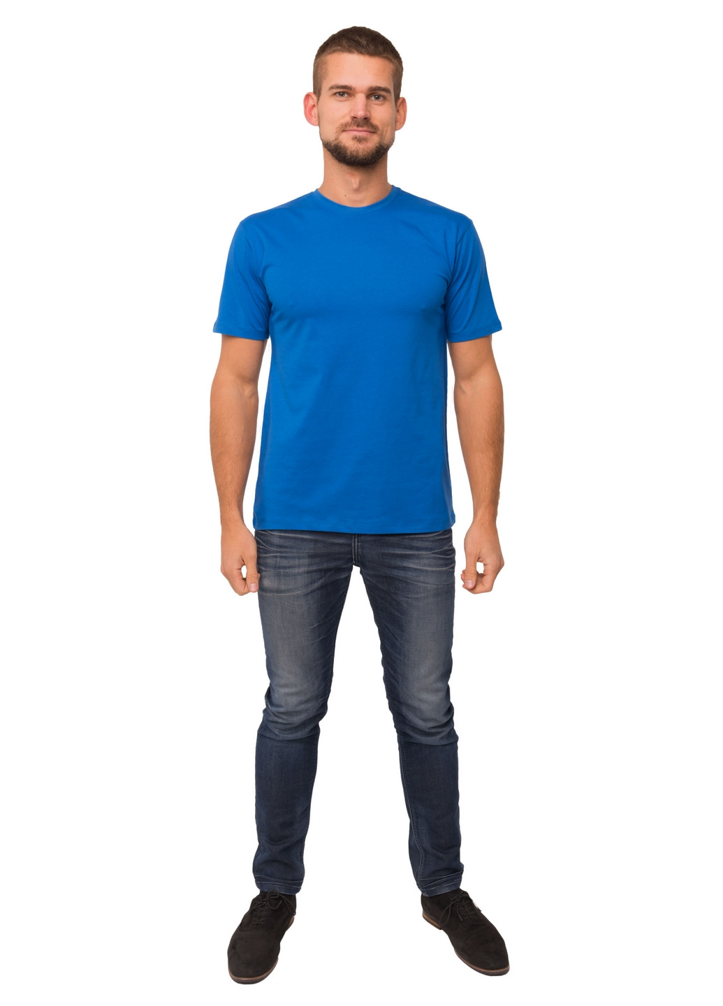 Синяя футболка мужская Наталюкс 12-1343