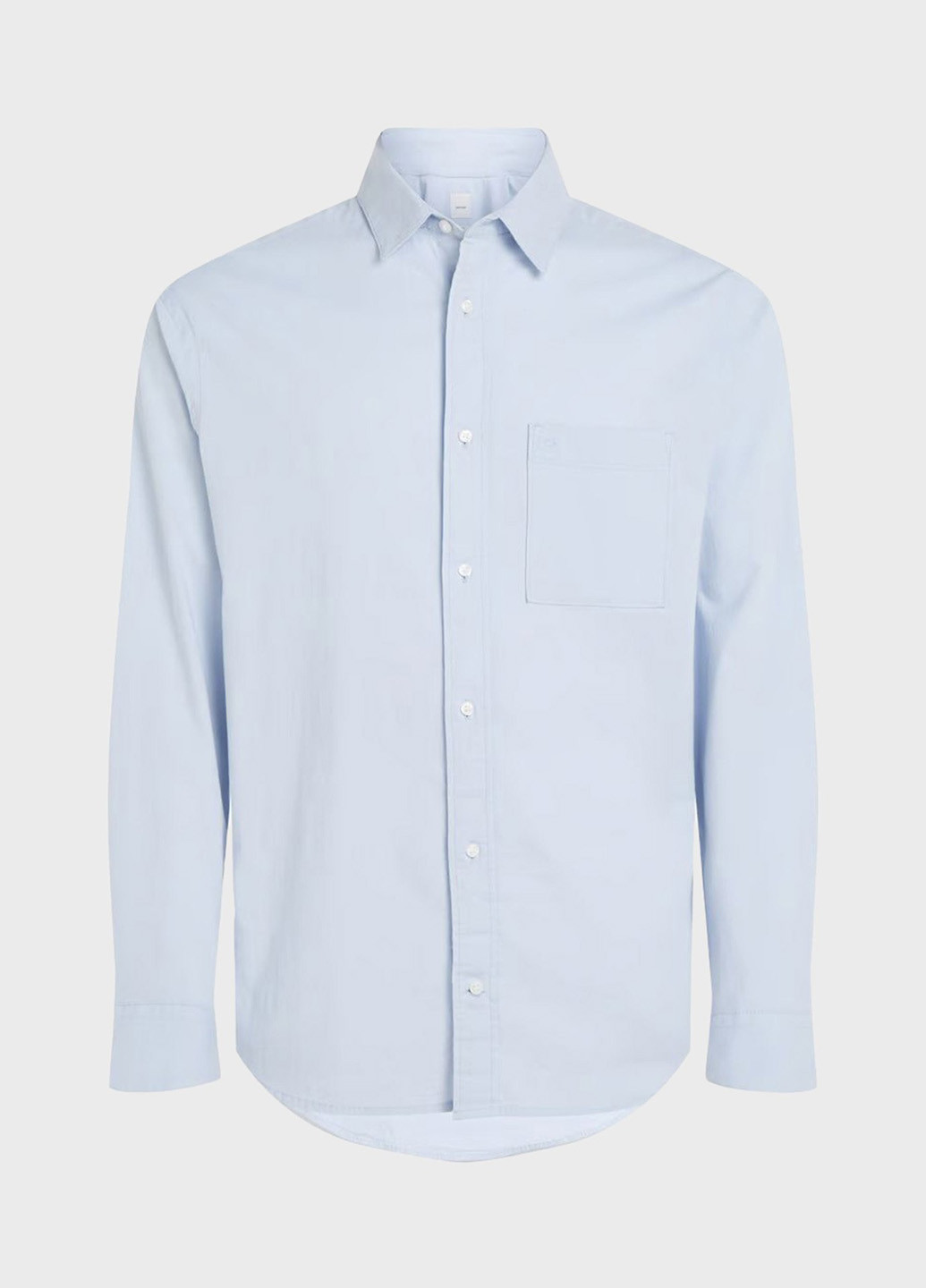 Голубой классическая, кэжуал рубашка однотонная Calvin Klein