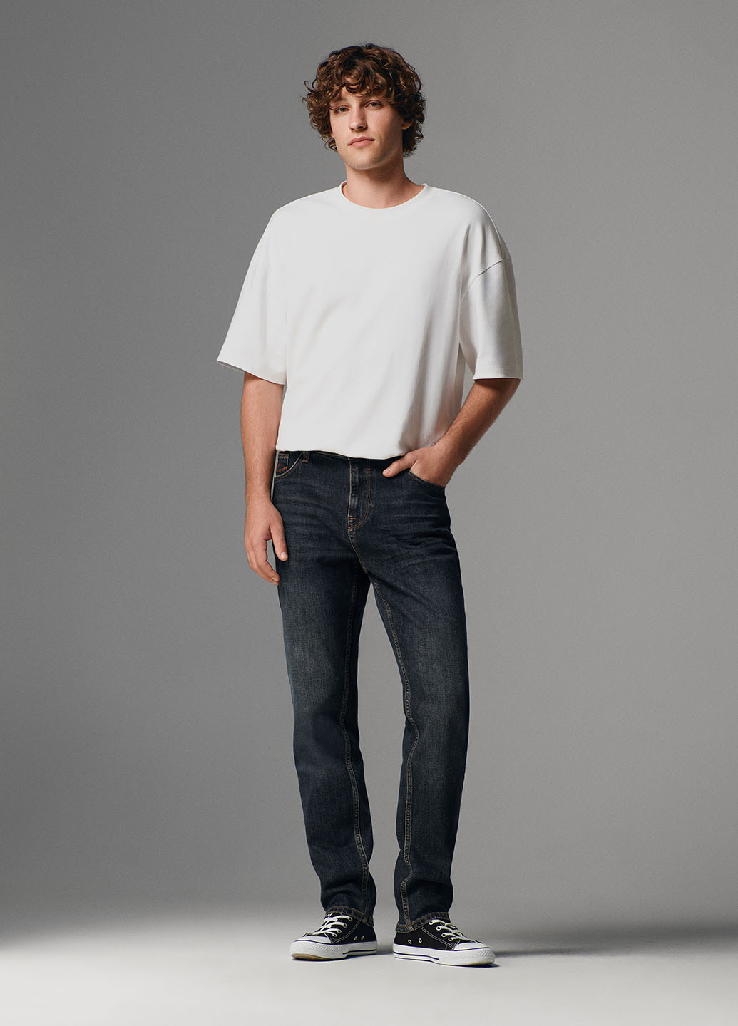 Темно-синие демисезонные регюлар фит джинсы Colin's