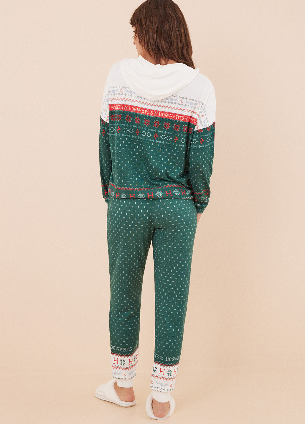 Темно-зеленая зимняя пижама (худи, брюки) Women'secret
