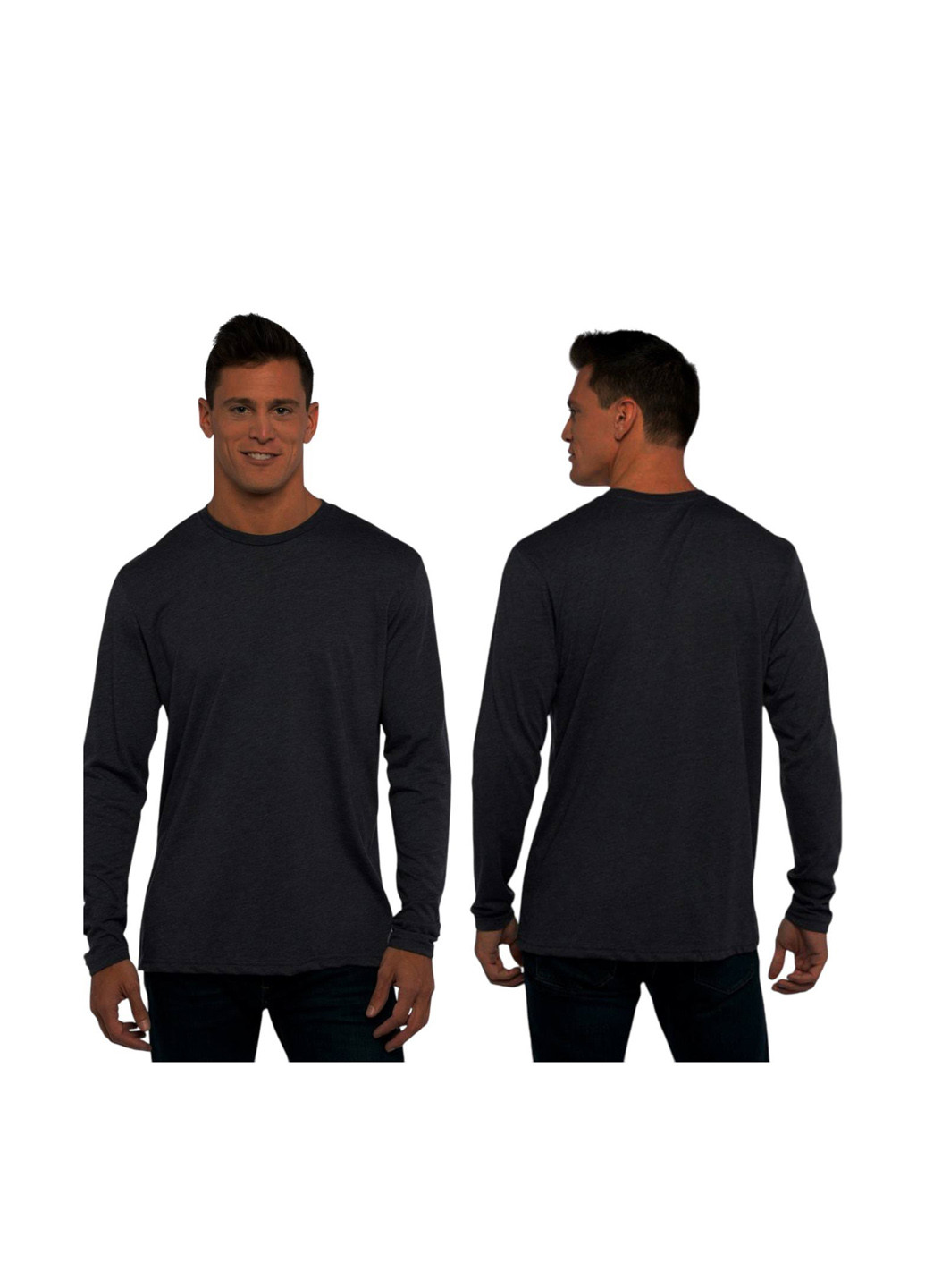 Лонгслів Next Level меланж темно-сірий кежуали поліестер