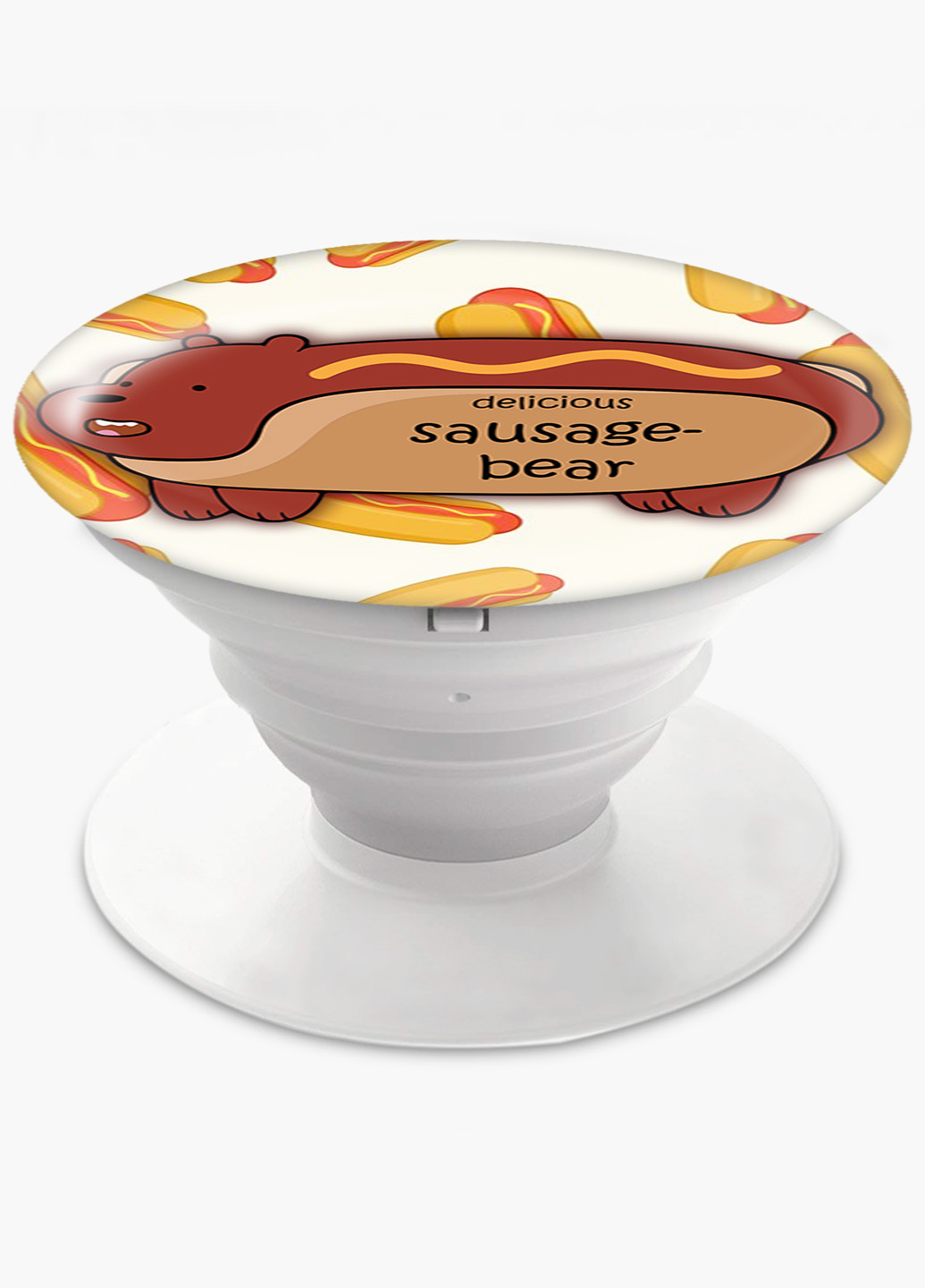 Попсокет (Popsockets) держатель для смартфона Вся правда о медведях (We Bare Bears) (8754-2906) Черный MobiPrint (229014717)