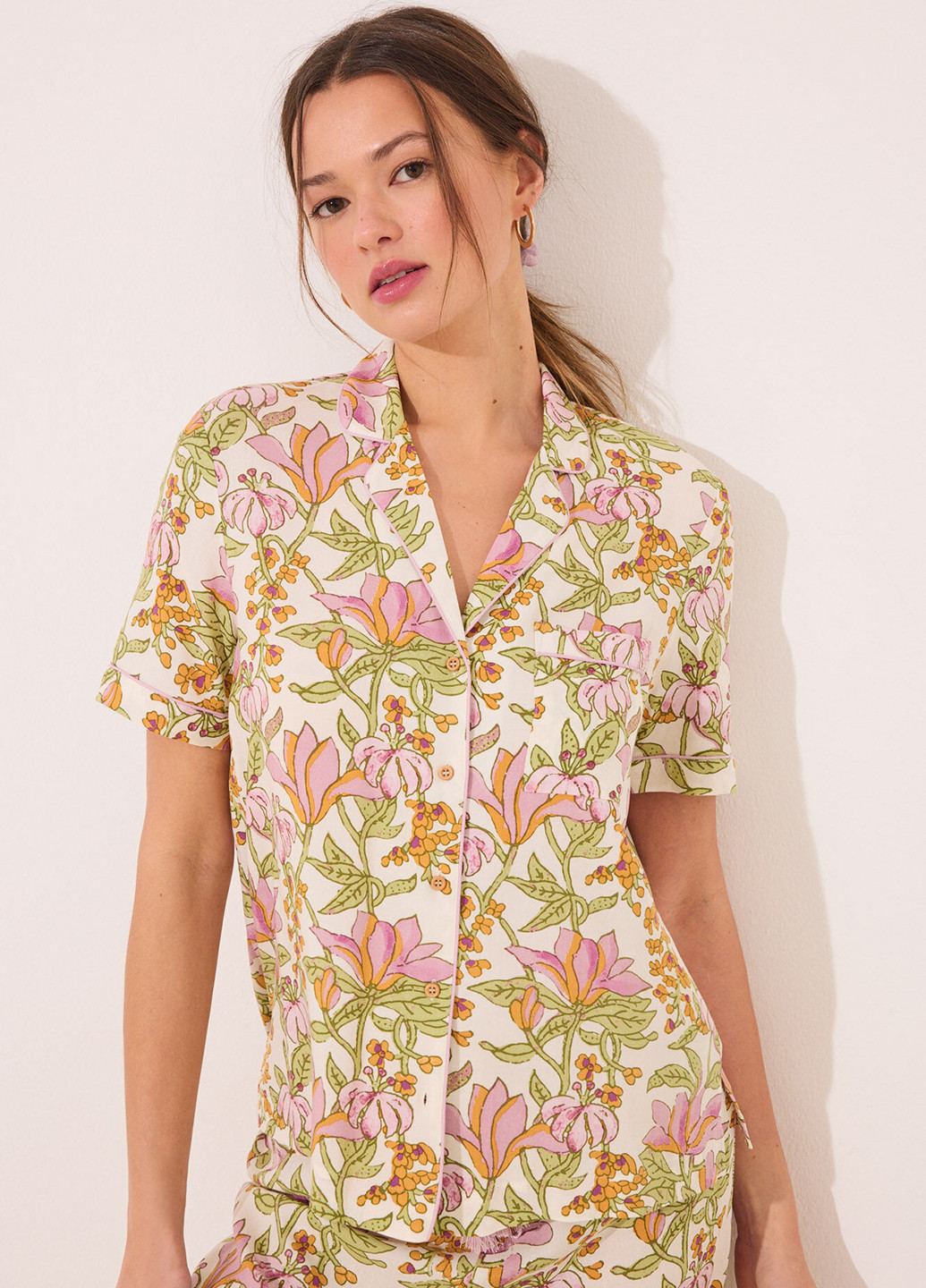 Біла всесезон піжама (сорочка, штани) сорочка + брюки Women'secret