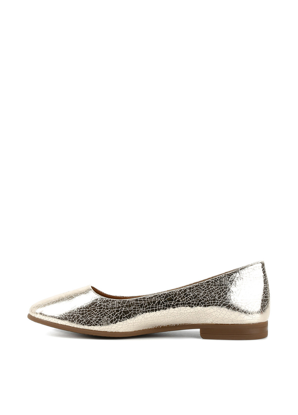 Жіночі балетки Le'BERDES | золоті геометричні без декору натуральна шкіра (360769503)