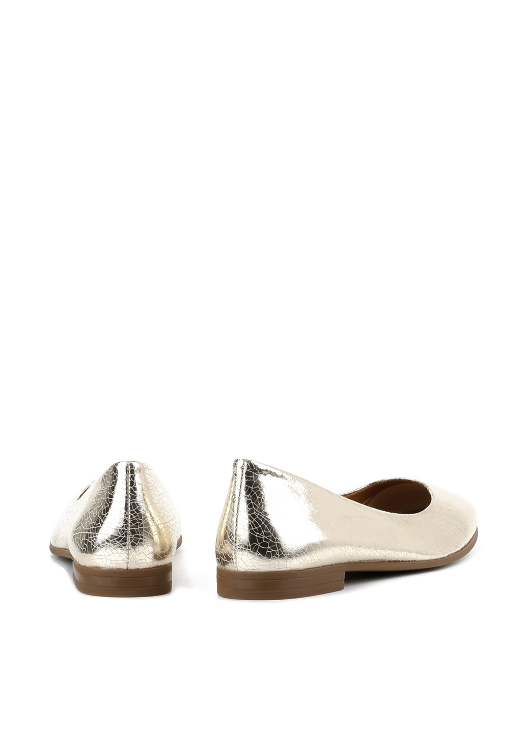 Жіночі балетки Le'BERDES | золоті геометричні без декору натуральна шкіра (360769503)