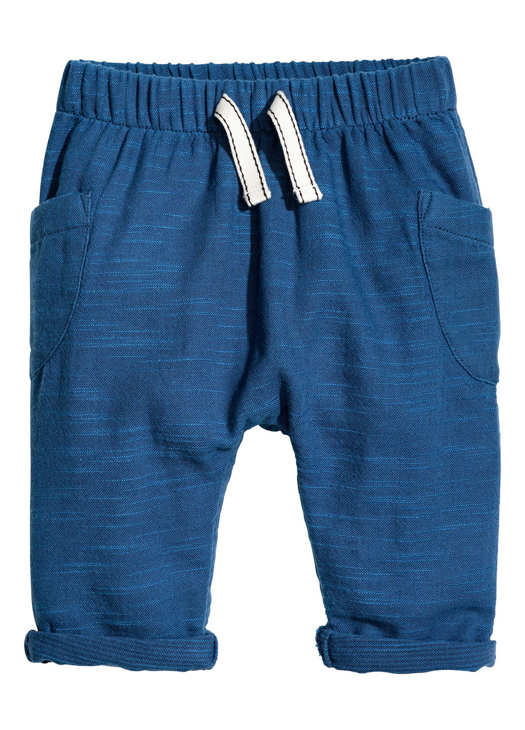 Синие кэжуал демисезонные брюки зауженные H&M