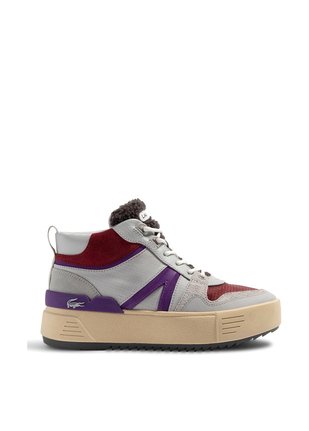 Зимние ботинки Lacoste с логотипом, с мехом тканевые