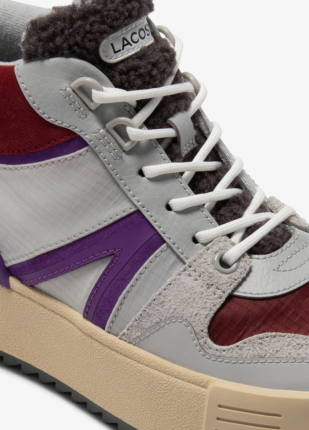 Зимние ботинки Lacoste с логотипом, с мехом тканевые