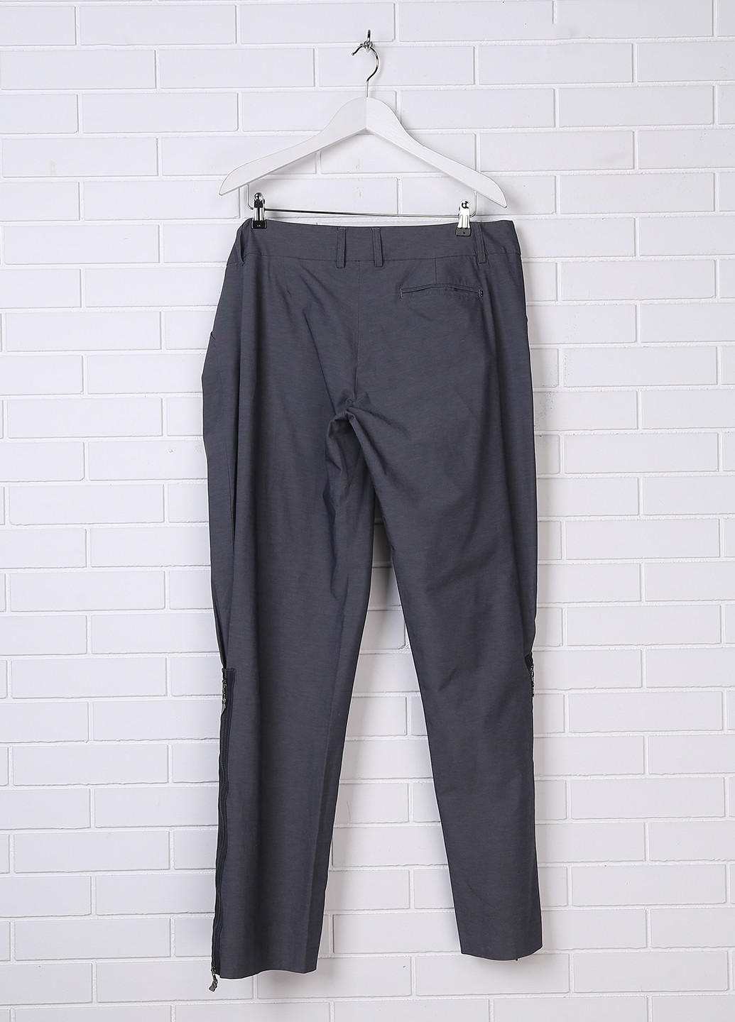 Грифельно-серые классические демисезонные прямые брюки Oblique