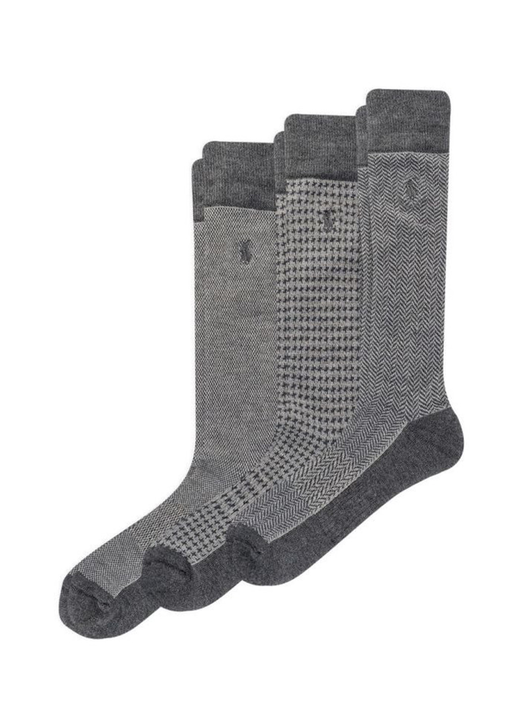 Сірі шкарпетки (3 пари) Ralph Lauren геометричні (346056784)