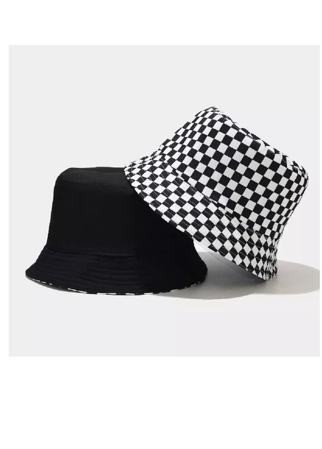 Панама двухсторонняя Клетка Шахматная доска унисекс NoName Панама (250469800)