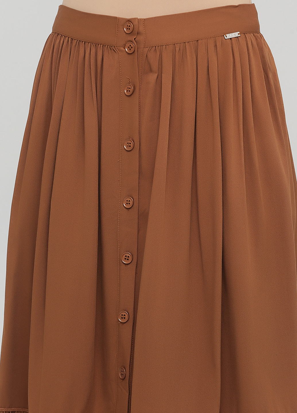Светло-коричневая кэжуал однотонная юбка PDK клешированная