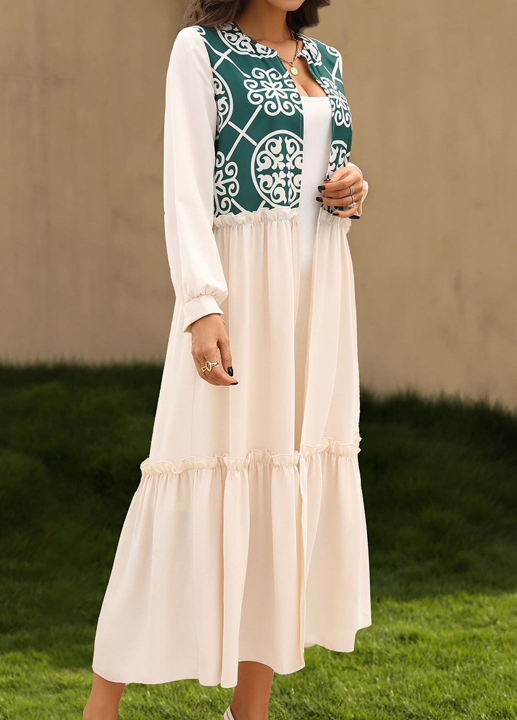 Комбінована кежуал сукня SHEIN з орнаментом