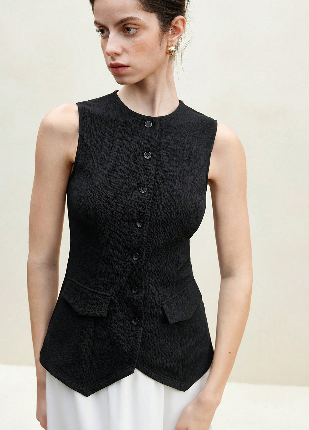 Комбинированный летний комплект (жилет, юбка) SHEIN