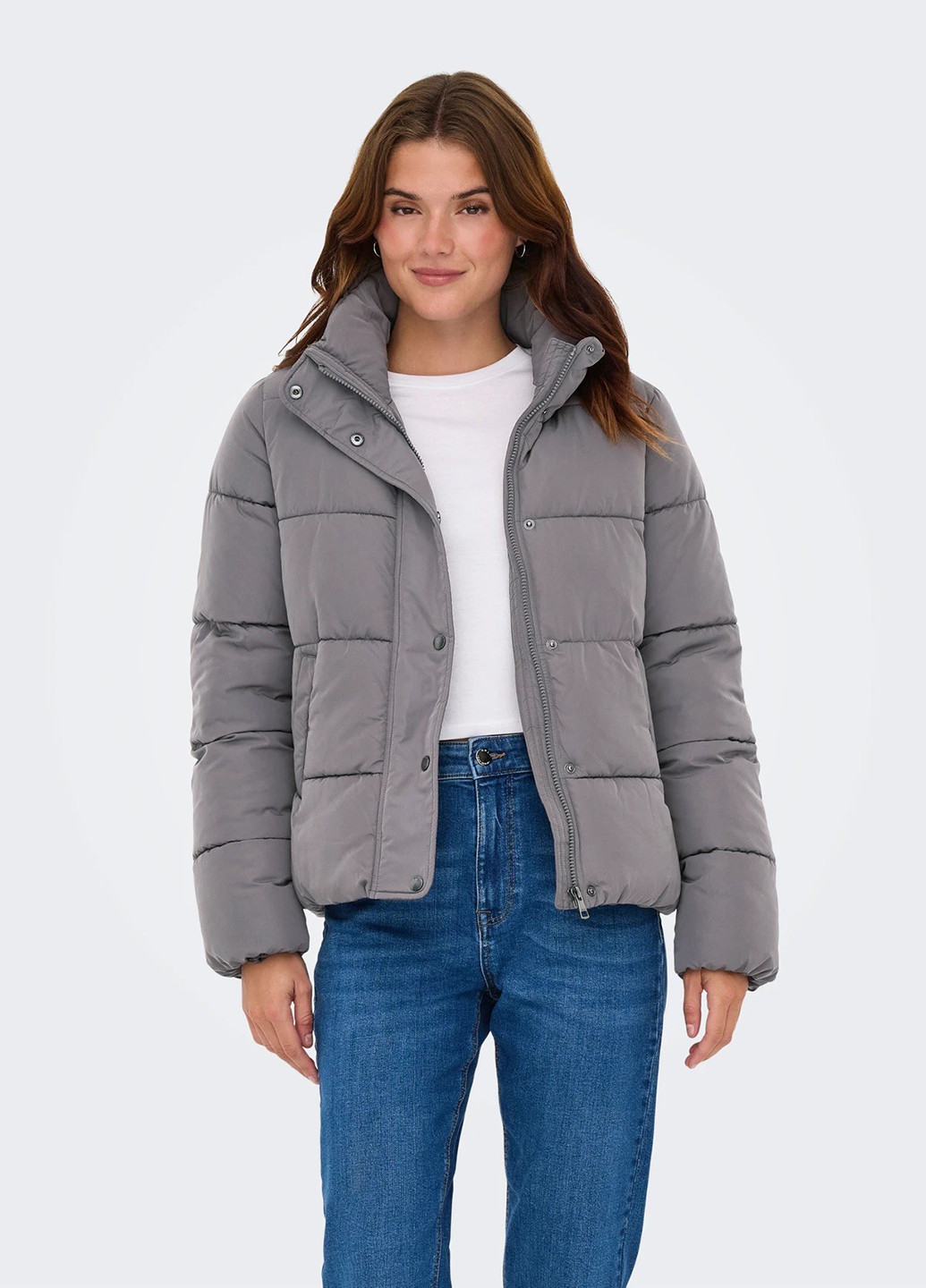 Серая демисезонная куртка Only