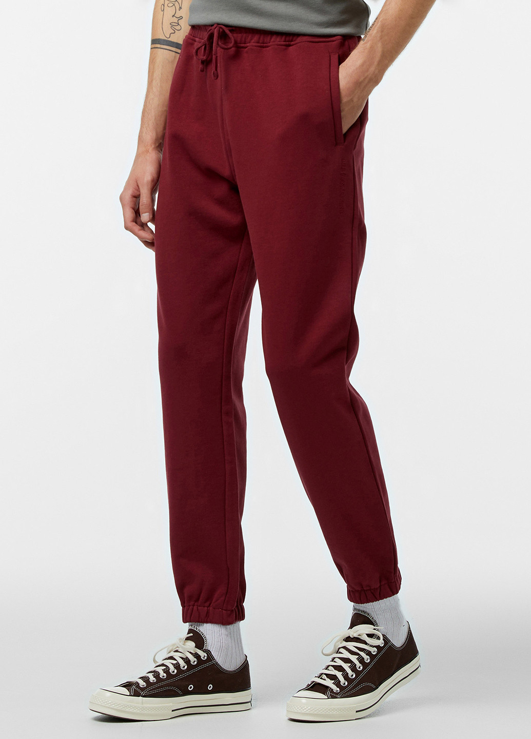 Бордовые спортивные демисезонные джоггеры брюки Les Benjamins