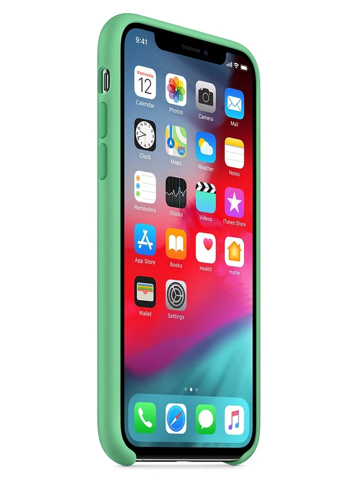 Чехол Silicone Case without Logo (AA) для Apple iPhone XS Max (6.5') Зеленый / Spearmint (is_00000032492_4) Epik (229728195)